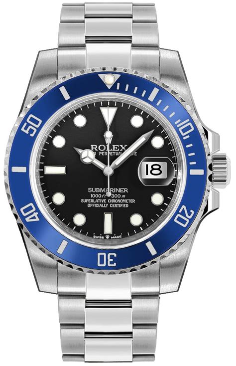 rolex submariner date 18k gold blaue keramik-lünette|rolex submariner date.